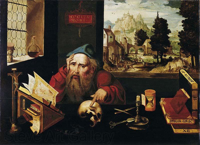 Joos van cleve Der heilige Hieronymus im Gehaus